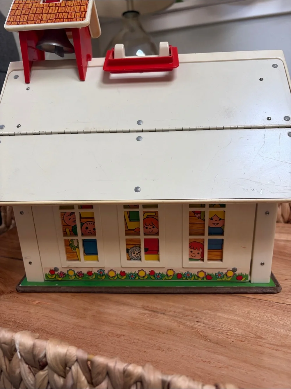 Vintage 1971 Classic Fisher Price Schoolhouse Playset Kids Toy